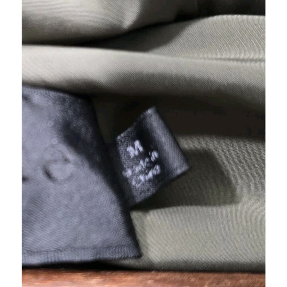 Jenni Kayne Down Coat Womens Medium Green Puffer Parka Hooded Long Midi - Picture 4 of 16